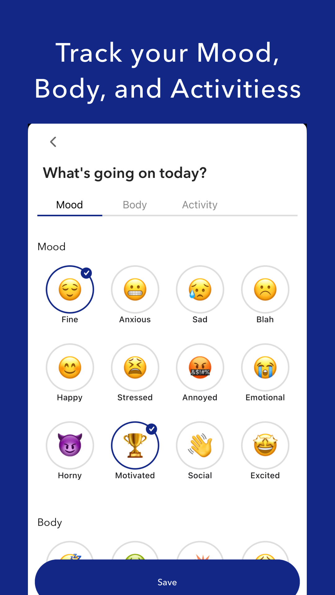 Track mood and activities with Spot On