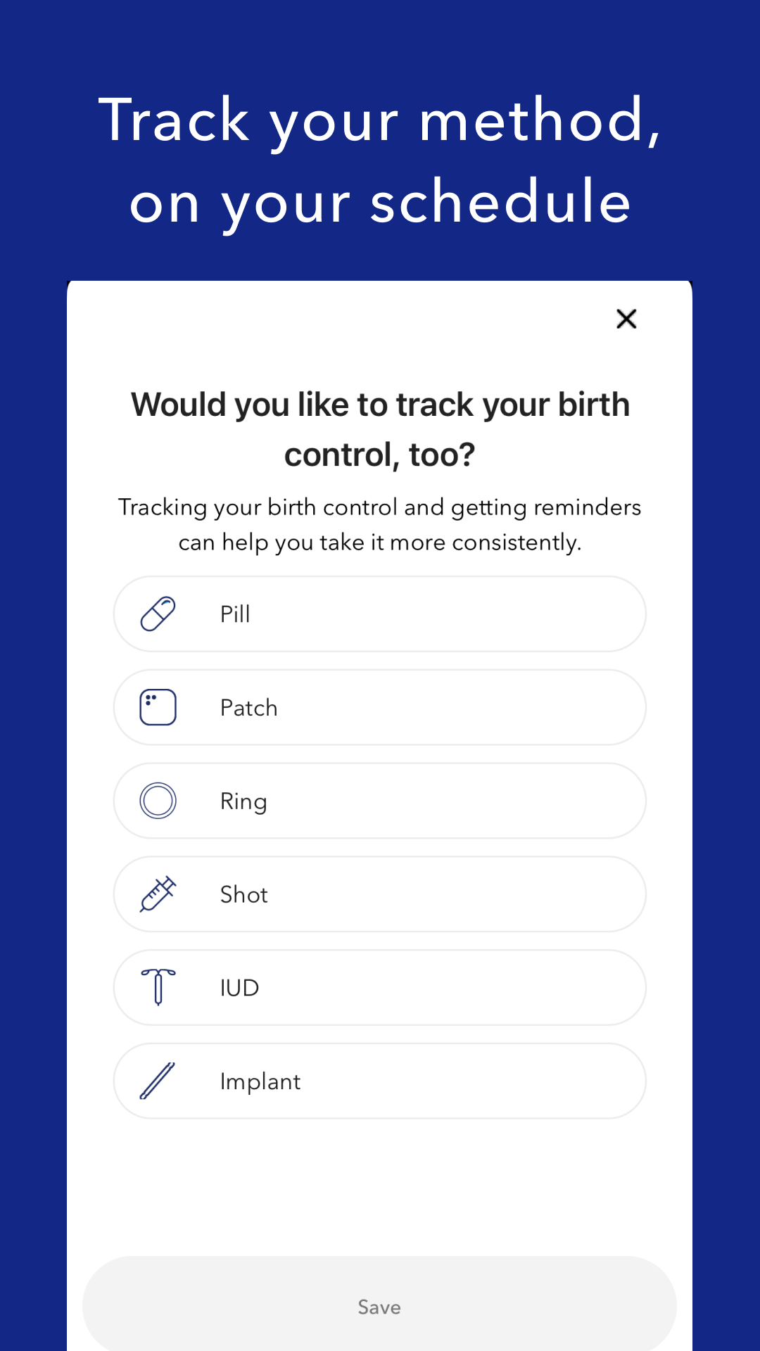 Track your birth control with Spot On